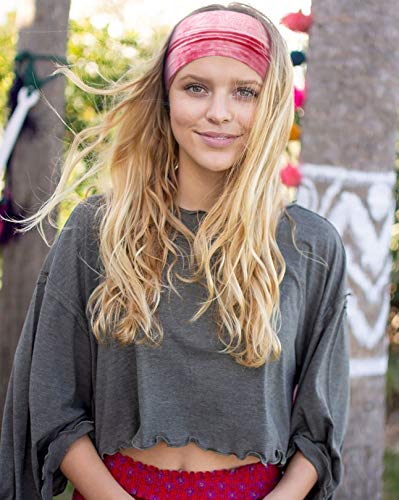 Tobeffect Headbands for Women African Wide Tie Dye Knotted Hairbands Workout Yoga Sport Head Wraps Hair Accessories 6 Packs - color: Headbands 4