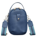 Vegan Leather Crossbody Bag for Women, Multi Compartment Lightweight Shoulder Purse, Casual Daily Crossbody Bag - color: Dark Blue