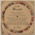 Inspirational Gifts Bracelets for Women: Mothers Day Birthday Gifts for Mom Women Friends Sister - Healing Natural Stone Beads Bracelets Thinking of you Get Well Soon Gift for Women - color: A-R JASPER STONE-DAUGHTER