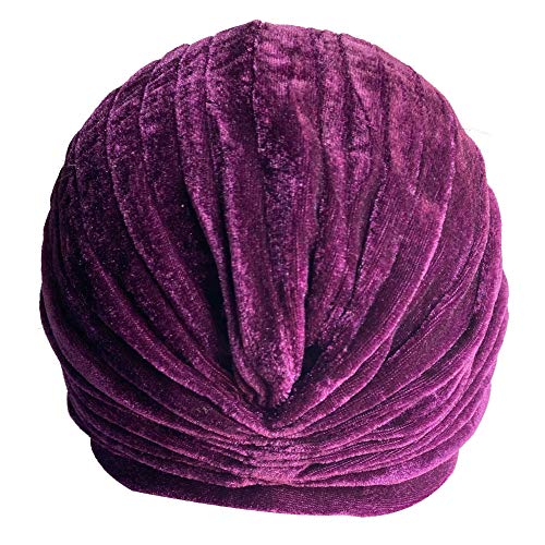 Decou Twist Pleated Hair Wrap Stretch Turban 0545 - color: Purple