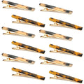 Cobahom Leopard Print and Tortoise Shell Hair Clips - 12 Pack Metal Duck Teeth Pins for Styling, 2.36 Inch - color: 12 Pcs 2.36 Inch Leopard Print