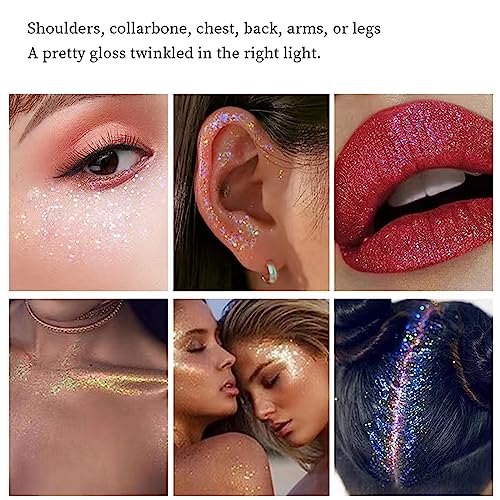 MEICOLY Sparkling Blue Body Glitter,Halloween Face Glitter,Color Changing Glitter Gel for Body,Face,Hair,Lip,Eye,Long Lasting Sequins Glitter Face Paint,Festival Party Glitter Makeup,50ml - color: color changing body glitter gel sparkling blue