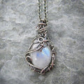 Dainty Silver Chain Moonstone Necklace, Trendy Vintage Pendant Choker for Women, Thoughtful Gift for Family and Friends
