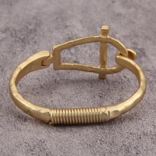Gold Cuff Bracelet for Women Silver Beaded Bracelets Open Bangle Stackable Stretch Bead Bracelet Boho Jewelry Gifts for Wife Couple - style: Chunky Gold Bangle Bracelets