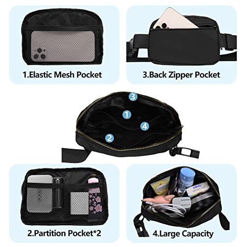 VOROLO Fanny Pack For Women And Men Crossbody Bag Belt Bag with Adjustable Strap Graduation Gifts Leopard Yellow - color: Leopard Yellow, style: 1 Pack Fanny Pack