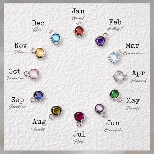 AILIN Custom 1-6 Birthstones Belly Chain Stainless Steel Dainty Personalized Waist Chain Multipurpose Birthstone Necklace For Women Summer Beach Jewelry Birthday Gifts For Her Girlfriends Wife Mom