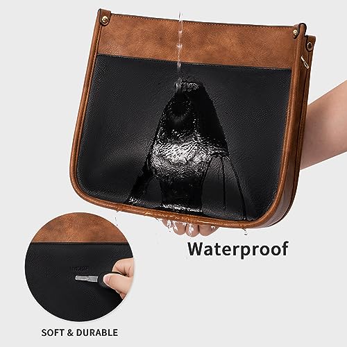 HKCLUF Crossbody Bag Purse for Women 2PCS/Set Leather Hobo Handbag Wallet Set With 2Adjustable Guitar Strap Shoulder Bag | Purse - color: A25-black Brown