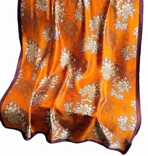 Acotavie Scarfs for Women Dressy Fashion Scarves Long Floral Pattern Scarf Lightweight Sunscreen Shawls - color: C044