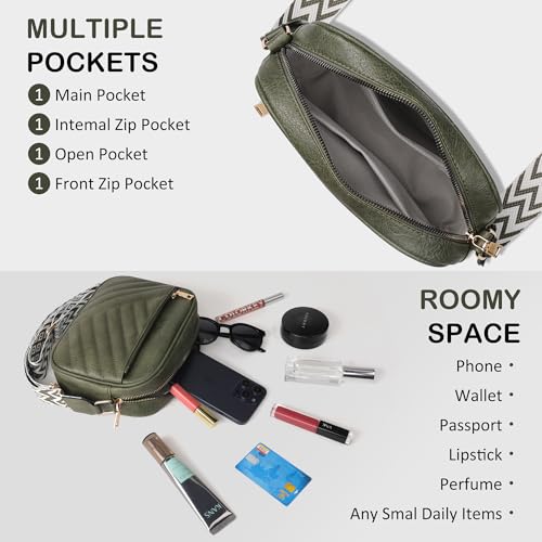 TANTOMI Small Crossbody Bags for Women Trendy, Cell Phone Purses Wallet with 4 Card Slots, Small Purses with Adjustable Strap - color: Dark Green