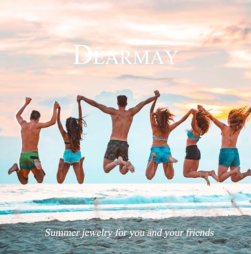 DEARMAY 14K Gold Plated Ankle Bracelets for Women Waterproof - Dainty 6Pcs Anklets Layered Cuban Link Chain Herringbone Cute Anklets Set Pack Summer Beach Jewelry Gift for Women Teen - color: Gold Anklet C