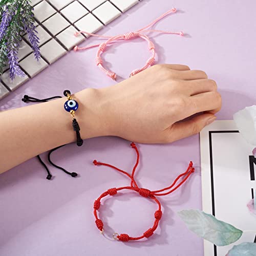 Adjustable Slider Bracelets Colorful Half Finished Bracelets Adjustable Beaded Bracelets DIY Friendship Bracelets for Women Jewelry Making Gifts Supplies - color: 5 Colors