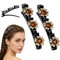 Sparkling Crystal Stone Braided Hair Clips, 2026 New Rhinestone Hair Clips Hair Braid Clips, Girls/Women Hair Accessories for Styling Sectioning (18#) - color: 18#