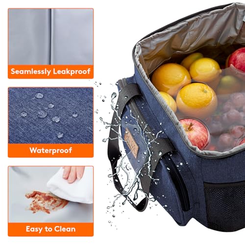 Lifewit Large Lunch Bag, Insulated Lunch Box, Soft Cooler Cooling Tote for Adult Men Women, Dark Blue 24-Can (15L) - color: Dark Blue, size: Large(15L)