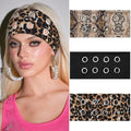 AWAYTR Women Hollow Out Eyelet Elastic Headband Y2K Wide Grommet Hairband Punk Grunge Wide Band for Girls (Snakeskin pattern/Brown Leopard/Black, One size) - color: Snakeskin pattern/Brown Leopard/Black