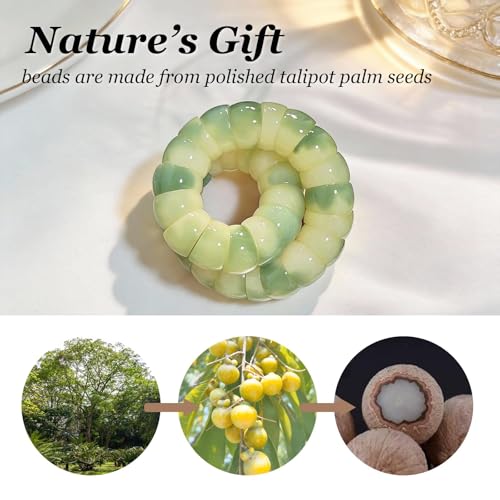 Fidget Bracelet Natural Bodhi Seeds Beaded Bracelets Zen Fidget Stretch Bracelets Alleviate Anxiety Stress Protection Healing Bodhi Jewelry Gifts for Women Men - color: A8:Fidget Bracelet