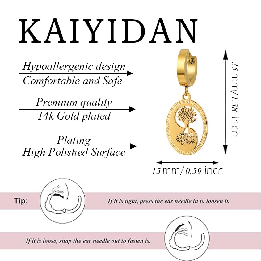 Silver/Gold Boho Dangle Statement Earrings for Women Trendy,Handmade Vintage Dainty Cute Long Drop Summer Earrings,fashion Accessories Jewelry Gifts - color: A23 Treelife Gold dangle