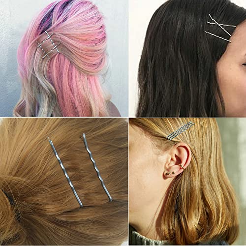 YINGFENG 220PCS 2.76 Inch Silver Bobby Pins for Women, Large Bobby Pins with Box, Reusable Non Slip Hair Pins, Great for Thick Hair - color: Silver（2.76inch）