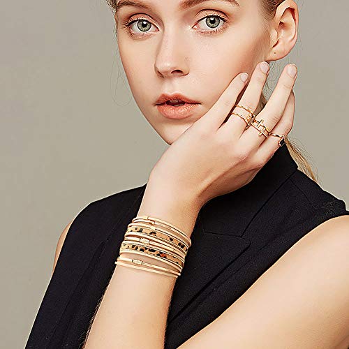 Wowanoo 3Pack Leather Cuff Bracelet Set Multilayer Wrap Bracelet Crystal Feather Tree Bracelet Magnetic Clasp Bracelet for Women - color: LeopardSnake