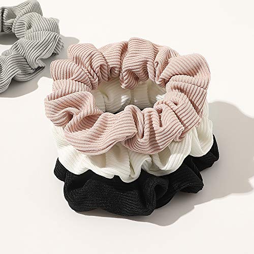 Scrunchies Hair Ties Scrunchy for Women Girls Cute Hairties for Thick Curl Hair No Crease Hair Accessories Soft Ropes Ponytail Holder No Hurt Your Hair 4FBHHCQ-001 - color: 4FBHHCQ-001