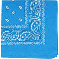 Raylarnia Bandana Multi-Purpose 100% Cotton Headbands for Women, 22 inch Paisley Cowboy Bandanas for Men - color: Blue