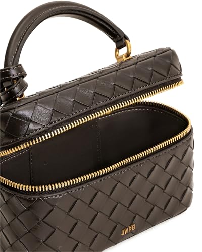 JW PEI Women's Cleo Box Shape Top Handle Bag - color: Dark Brown