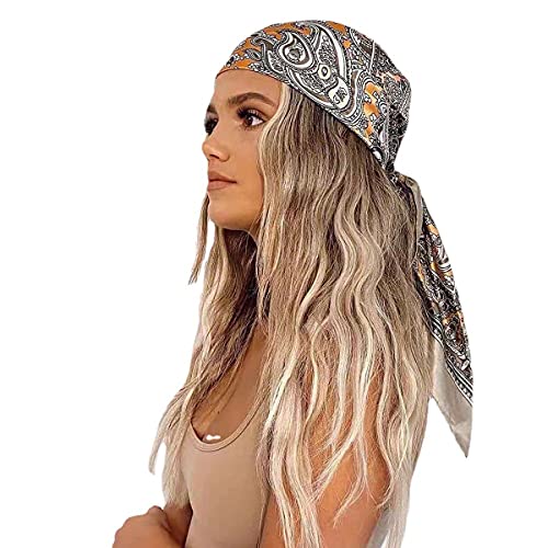 Headscarf Large Square Women Scarf 35" Fashion Scarves Silk Feeling Hairscarf - color: A103