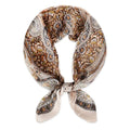 Relang Fashion Silk Satin Head Scarf for Women Hair Bandana Hair Scarf Wrap Neck Scarf for Women 27.5×27.5 inches - color: Cashew Gray Blue Floral