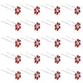 QIUTIMIY 20 Pack (Red) Crystal Flower Hair Pins Rhinestone Hair Clips for Bridal Wedding Women Hair Jewelry Accessories, with Clear Container - color: Crystal Flower-Red