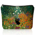 Cute Cat Makeup Bag, Kitty Cosmetic Zipper Travel Toiletry Bag for Traveling Women, Cute Black Cat Gifts for Women & Teen Girls, Cats Gifts Lovers - color: 02-Cat(08)