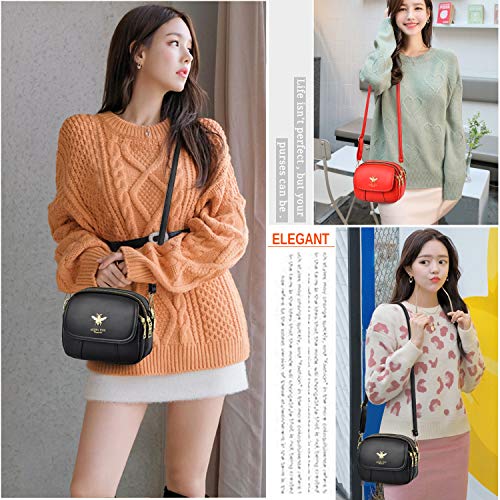 Small Crossbody Bags Shoulder Bag for Women Stylish Ladies Messenger Bags Purse and Handbags Wallet - color: 12-a Black