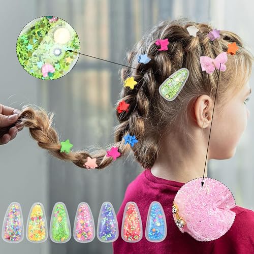 252 Pcs Hair Accessories for Girls Jewlry Box, Back to School Hair Accessory Gift Hair Stuff Storage including Hair Clip,Hair Barrettes,Hair Ties,Hair Bows for Little One Teen Age 3-12 (WIHTE) - color: WIHTE