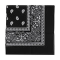 Motique Accessories 22 Inch Cotton Paisley Bandana - color: Black