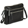 Leather Crossbody Bags for Women Small Soft Genuine Pebbled Sling Shoulder Handbag Crossover Purse with Full Adjustable Strap (Black Nappa) - color: Black Nappa