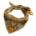 QBSM Womens 23.6 inch Satin Silk Feeling Formal Square Neck Scarf Head Hair Wraps Kerchief - color: Cashew-camel