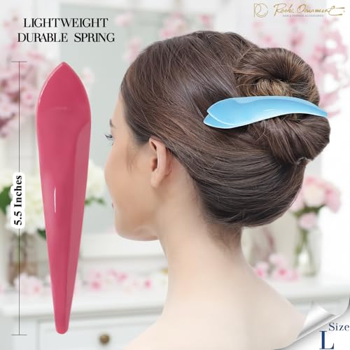 RC ROCHE 6 Pcs Duck Bill Alligator Hair Clips for Women Sectioning Flat Claw Long Thick Hair Inner Teeth Curved Styling Jaw Strong Secure Grip Salon, Large Pastel Multicolor - color: (Large) Pastel