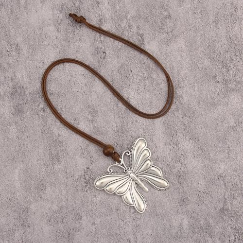 JAOYU Boho Necklace for Women Large Pendant Necklace Boho Long Choker Leather Gold Necklace Vintage Earthy Jewelry Trendy - style: Boho Gold Necklaces