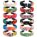 VELSCRUN Headbands for Women Girls 12 Pack Stylish Top Knotted Headbands Flower Headband For Women's Hair Non Slip Women Fashion Head Bands Wide Hairband Mom Sisters Hair Accessories - color: Headband 38
