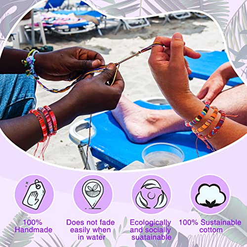 Yinkin 18 Pcs Boho Surfer Ankle Bracelets for Women Men Adjustable Handmade Braided Friendship Bracelet Waterproof String Rope Beaded Anklets Summer Beach Jewelry Gift - style: Basic Style
