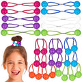 20pc Ponytailers Ponytail Balls Hair Elastics Collection, 18mm -Value | Round Opaque Multicolored Twin Hair Beads Bauble Hair Ties Ponytail Holders, Toddler Kids Bobble Hair Tie. - color: 18m Round