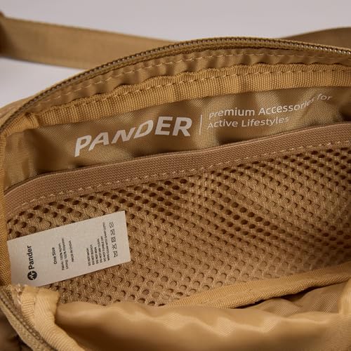 Pander Mini Belt Bag – Ultra Compact, Fits 6.7” Phone, Lipstick, Earbuds, Essentials, Small Crossbody Waist Purse, Brown Allspice - color: Brown Allspice