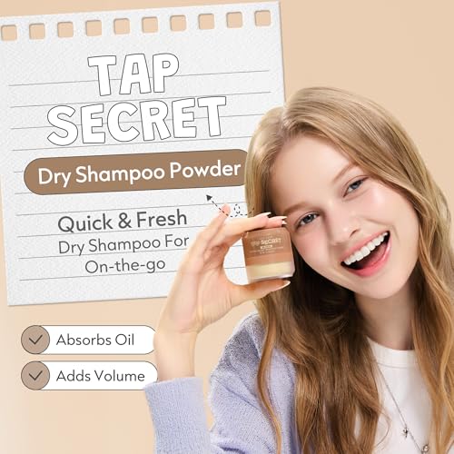 I DEW CARE Tap Secret Mattifying Dry Shampoo Powder - Hydrating Dry Scalp Shampoo for Oily Hair with Biotin & Black Ginseng - Travel Size & Vegan-Friendly Korean Hair Care 0.24oz (Blonde V2) - color: Blonde, size: 0.24 Ounce (Pack of 1)