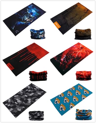 KINREE 6PCS Outdoor Magic Scarf, Elastic Headbands, Headscarves, Headwear, Mask - color: Power
