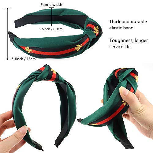 NODG 4 Pieces Knotted Headbands Turban for Women Wide Boho Diademas Para Mujer Womens Hair Knot Gift
