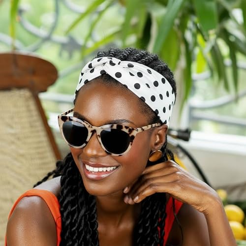 DRESHOW 10 Pack Boho Headbands for Women Girls Criss Cross Elastic Hair Band Twisted Head Wrap Floral Hair Accessories - color: 10 Pack C