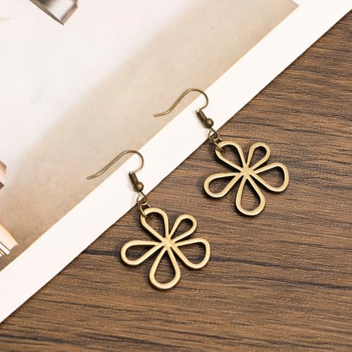 Mikovivi Multi-Layer Wood Bead Necklace with Hollow Flower Earrings, Boho Hippie Necklaces Unisex Bohemian Jewelry for Men Women - style: style 3
