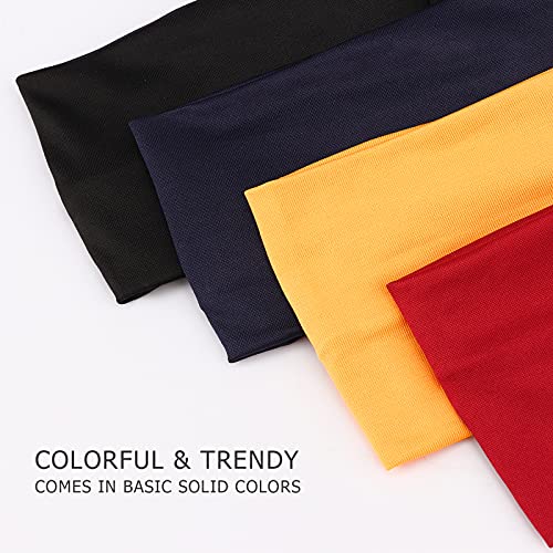 DRESHOW 8 Pack Headbands for Women Yoga Knotted Headbands Elastic Criss Cross Hair Accessories Sports Head Wrap Non Slip - color: 8 Pack B Cross a