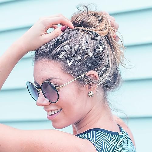 Metal Star Snap Hair Clips - Silver Cute Small Hair Barrettes Non-slip Hollow for Kids - Lovely Star Headpieces for Everyday Fashion and Party - 10PCS - color: Style9