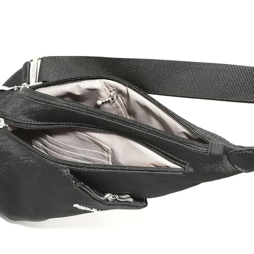 Baggallini Mini Sling - 12x7 Sling Crossbody Bag Backpack with Adjustable Shoulder Strap - color: Black/Sand