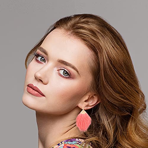 9 Pairs-26 Pairs Rattan Earrings for Women Girls Lightweight Acrylic Geometric Statement Woven Earrings Handmade Straw Wicker Braid Hoop Drop Dangle Earrings - color: Rattan 3