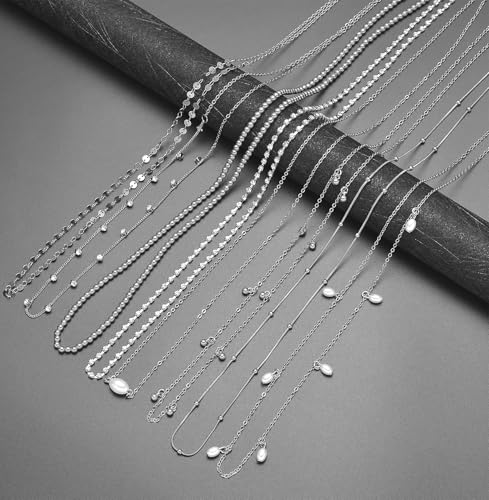 Tornito 8Pcs Waist Belly Chain CZ Heart Pearl Snake Bead Sequin Paperclip Belly Chain Summer Beach Sexy Body Chains Jewelry Accessories for Women Adjustable - style: E:8Pcs(Bead) Silver